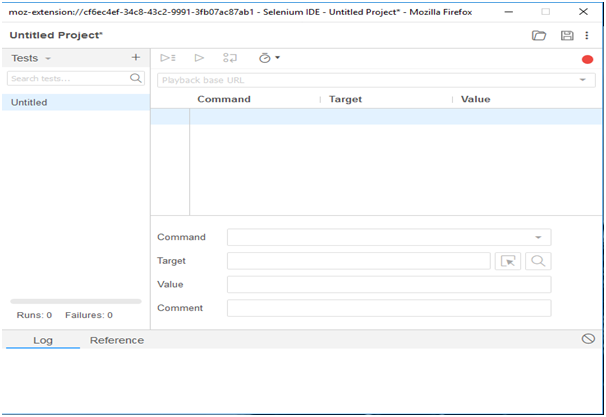 Как в selenium ide проверить что поле пустое